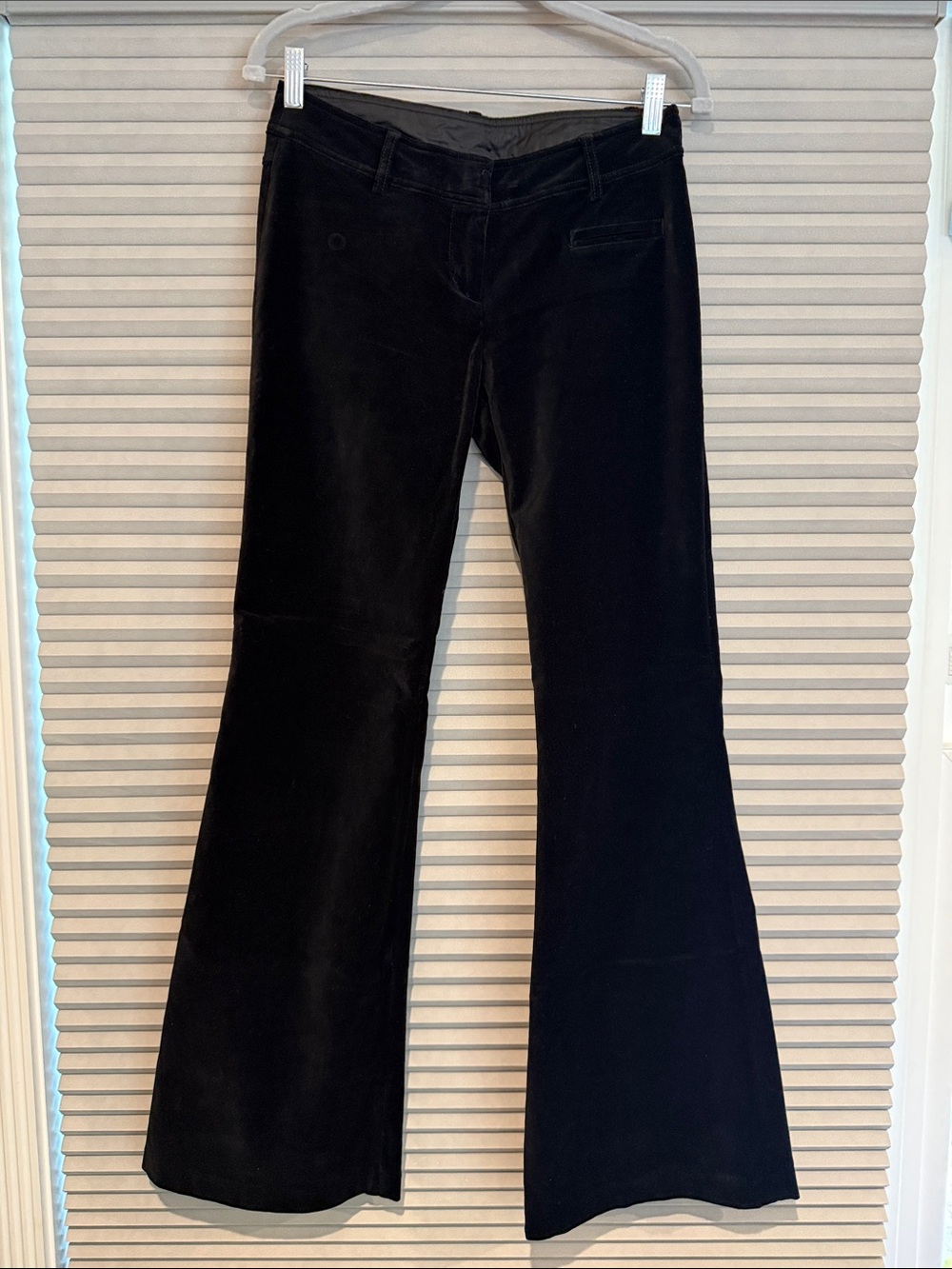 Bebe Women's Black Velvet Flare Pants - size 2